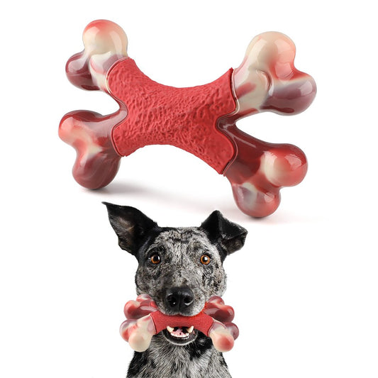 Large Dog Chew Toy for Aggressive Chewers- Tough Dog Toys Indestructible Bone Dog Toy,Nylon Durable Dog Teething Chew Dog Toys for Large/Medium Dogs